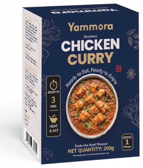 Yammora boneless Chicken Curry retort pack, ready to eat in 3 minutes