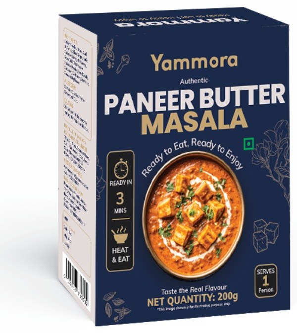 Yammora Paneer Butter Masala retort pack, ready to eat in 3 minutes